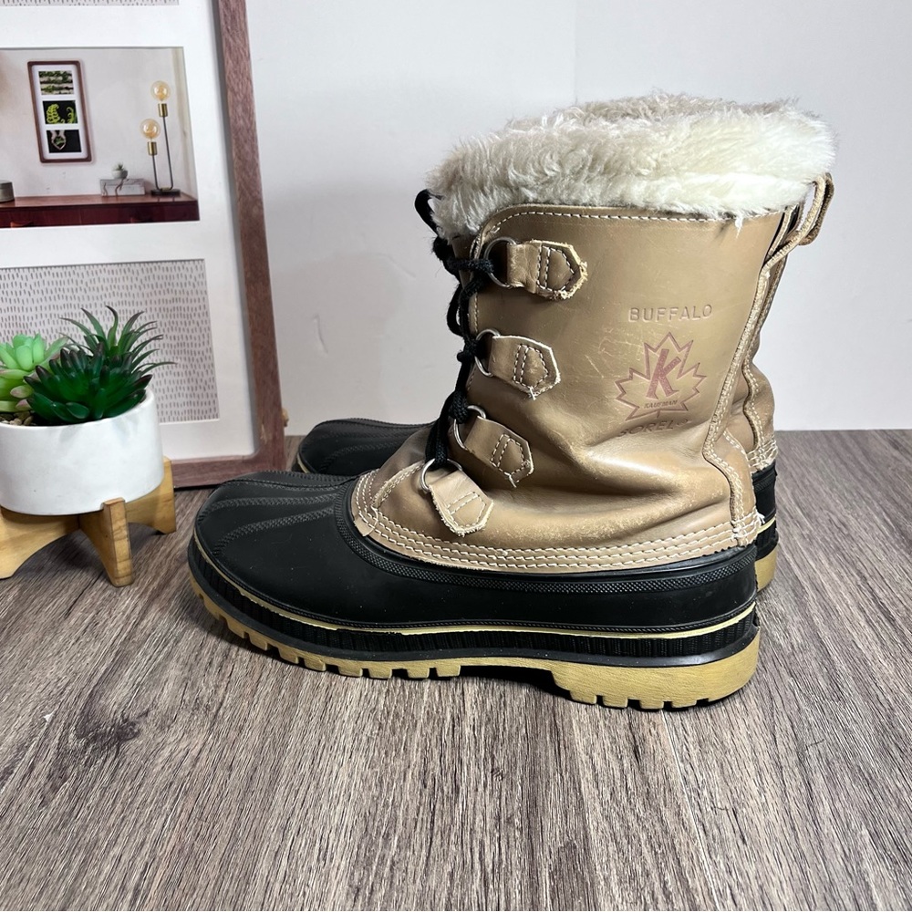 Sorel | Buffalo Faux Fur Trim Steel Shank Winter Boots Size 10